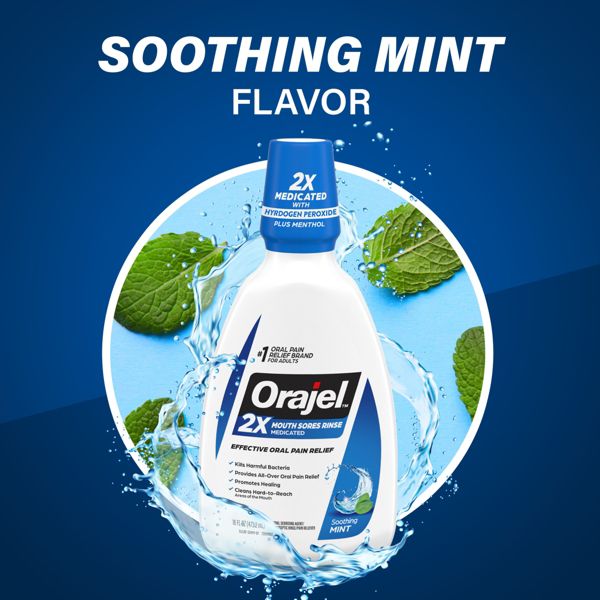 Orajel Mouth Sores Antiseptic Rinse - 16oz