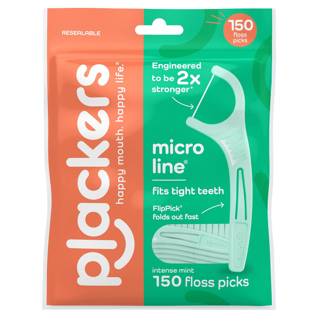 Plackers Micromint Dental Floss Picks - 150ct
