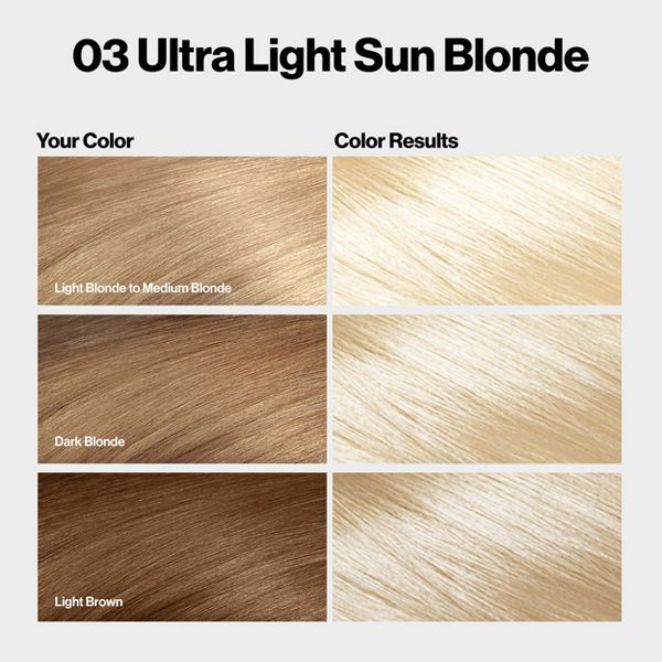 Revlon ColorSilk Permanent Hair Color with Bond Repair Complex - 03 Ultra Light Sun Blonde - 1 pack