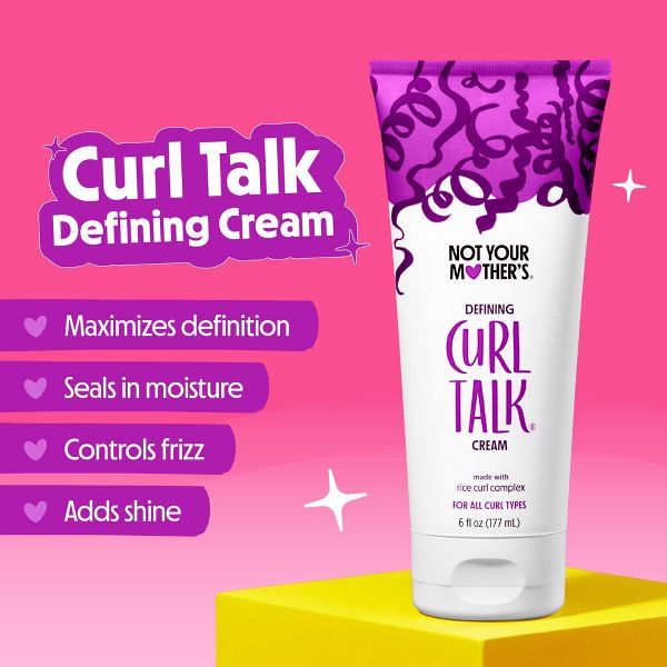 Not Your Mother's Curl Talk Defining Cream - 9.7 fl oz: Paraben-Free, Sulfate-Free, Moisturizing, Suitable for All Hair Types