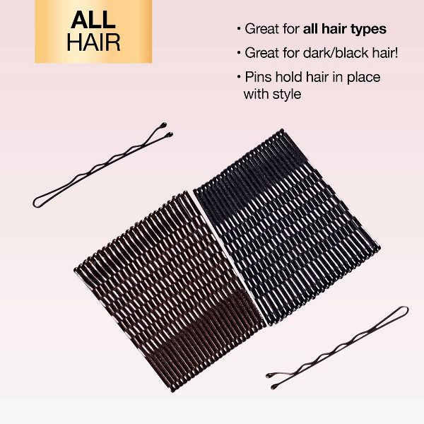 scünci Metal Bobby Pins - Black/Dark Brown - All Hair - 50pcs