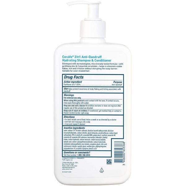 CeraVe Anti-Dandruff 2-in-1 Shampoo + Conditioner - 19 fl oz