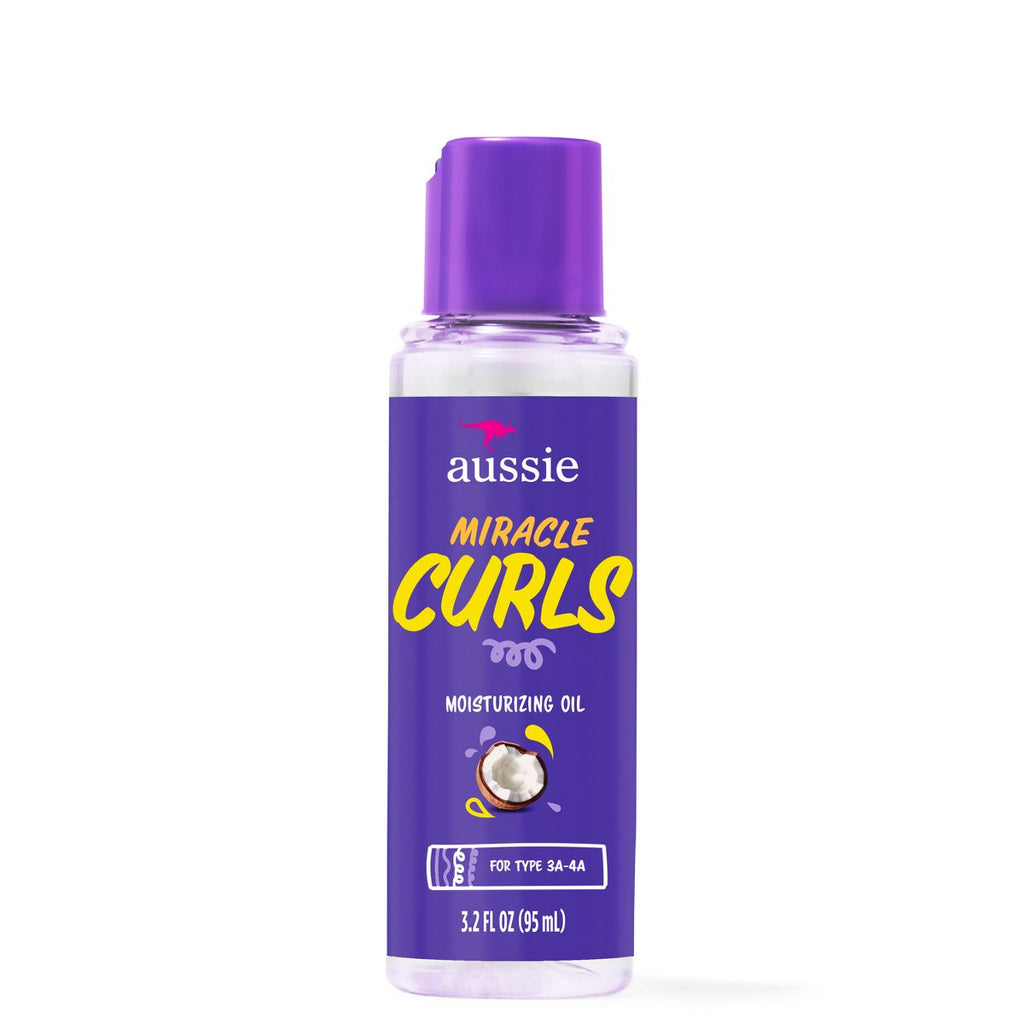 Aussie Miracle Curls Curl-Defining Oil Hair Treatment with Jojoba Oil - 3.2 fl oz
