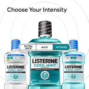 Listerine Antiseptic Intense Mouthwash for Bad Breath - Cool Mint - 1L