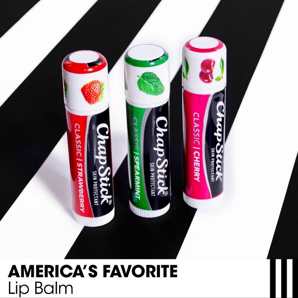 Chapstick Classic Variety Pack Lip Balm - Cherry, Strawberry, & Spearmint - 3ct/0.45oz