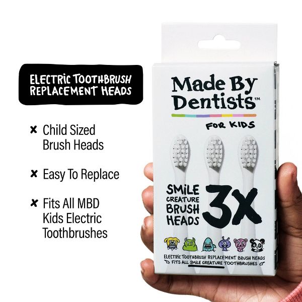 Made by Dentists Kids' Electric Toothbrush Replacement Heads - 3pk