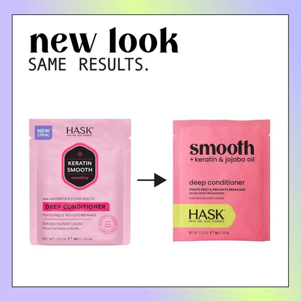 Hask Smooth + Keratin & Jojoba Oil Deep Conditioner Packet - 1.75 fl oz