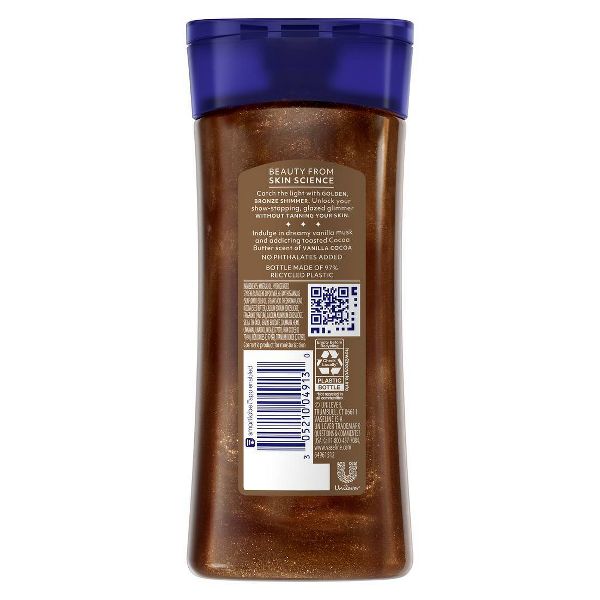 Vaseline Glazed & Glisten Vanilla Cocoa Shimmering Gel Body Oil - Golden Hour Glow - 6.8 fl oz