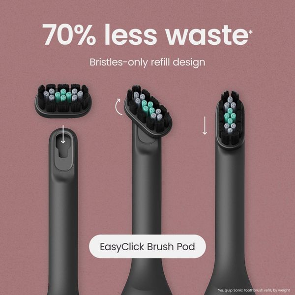 quip Ultra Next Generation Smart Sonic Electric Toothbrush with Timer Multiple Modes and Travel Case- Eclipse