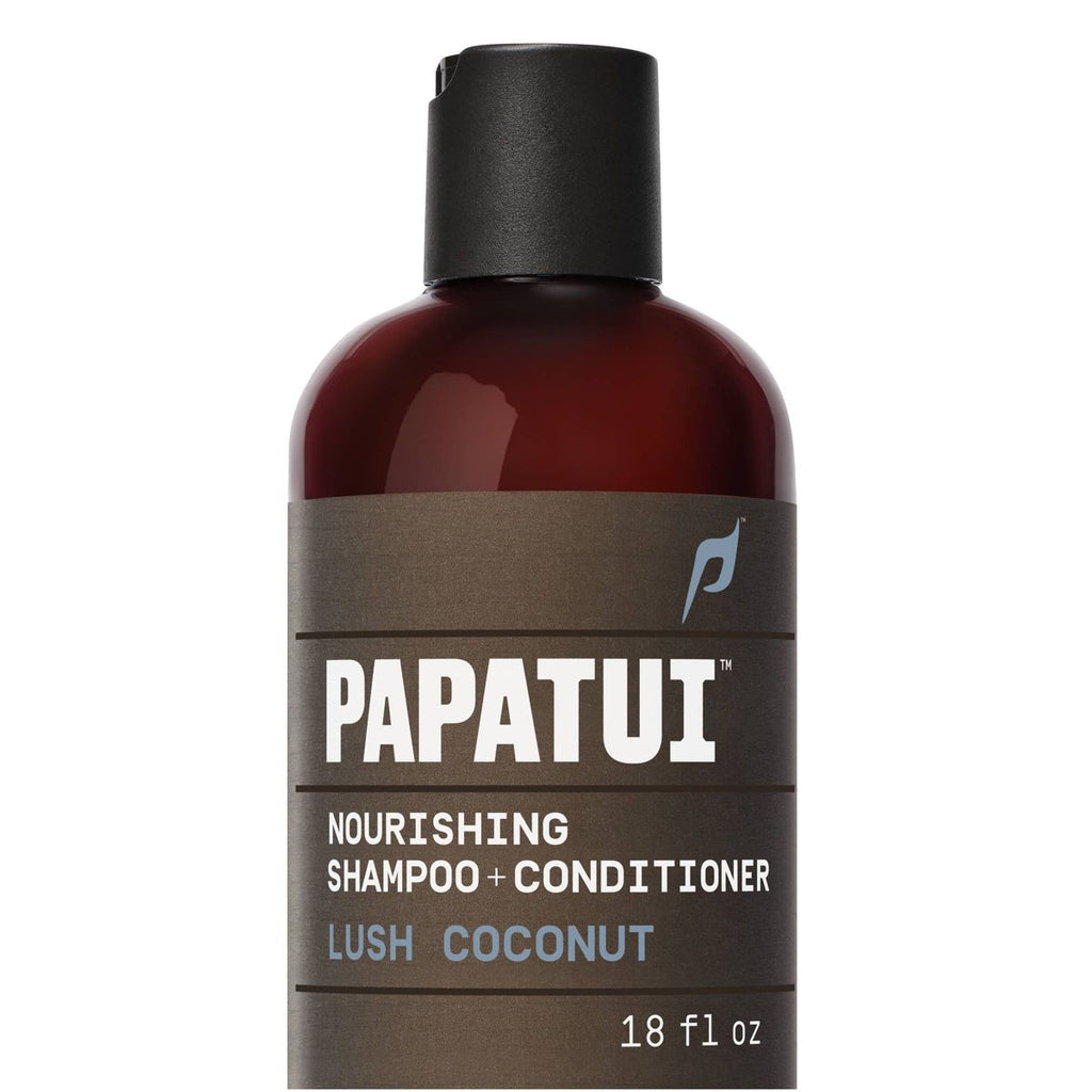 Papatui Men's Paraben-Free and Sulfate-Free Clean Hair and Scalp 2-in-1 Shampoo and Conditioner - Lush Coconut - 18 fl oz