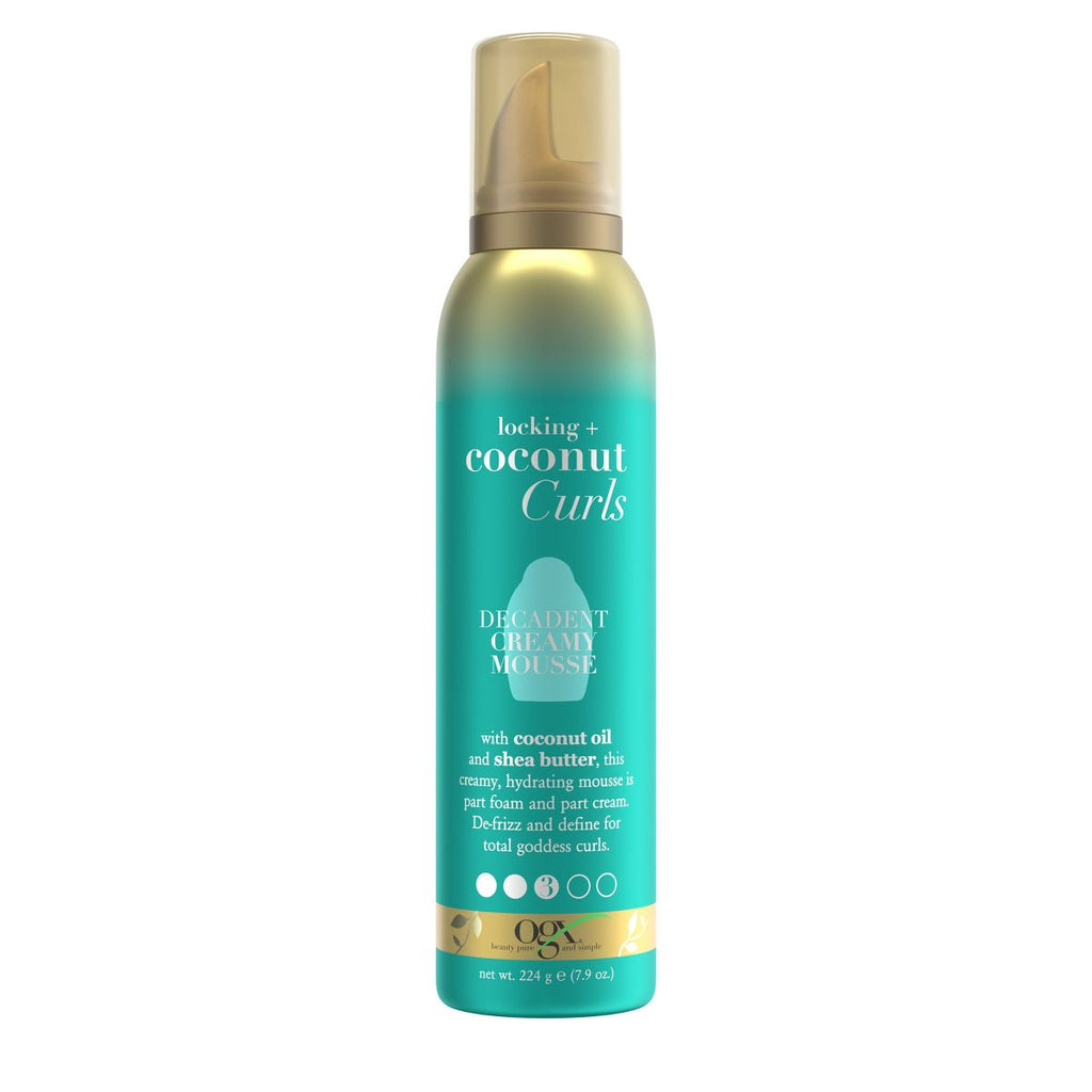 OGX Locking + Coconut Curls Decadent Creamy Mousse - 7.9oz