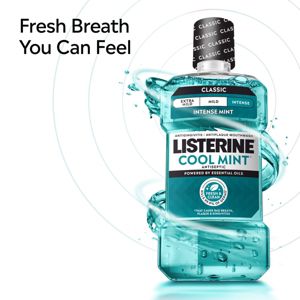 Listerine Antiseptic Intense Mouthwash for Bad Breath - Cool Mint - 1L