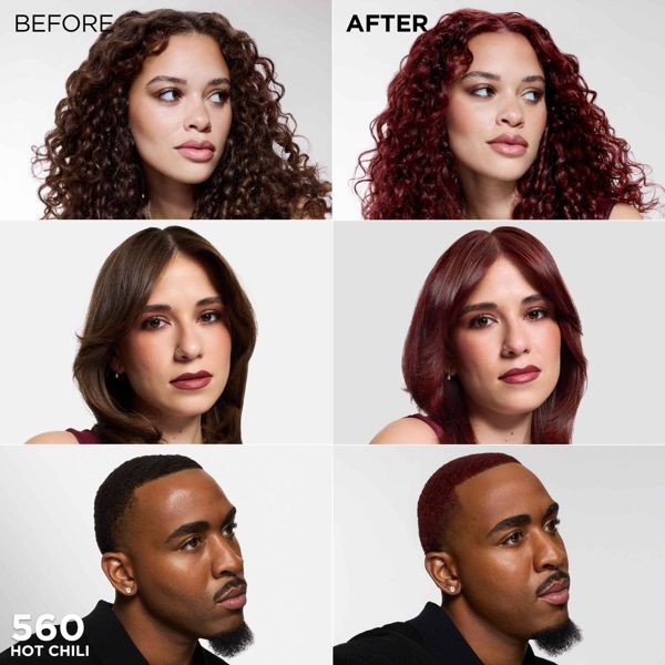 L'Oreal Paris Feria High Intensity Shimmering Color Power Red - R48 Intense Deep Auburn - 1 Kit