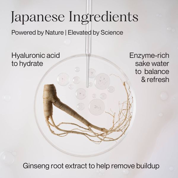 NATURELAB. TOKYO Mainichi Scalp Balancing Hair Rinse with Sake – Oil Balance + Soothing, Cooling Hydration, 6.7 oz