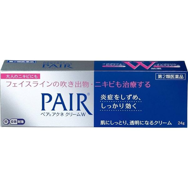 LION Pair Acne Cream W - Targeted Anti-Inflammatory and Anti-Bacterial Facial Treatment for Acne and Breakouts, 24g