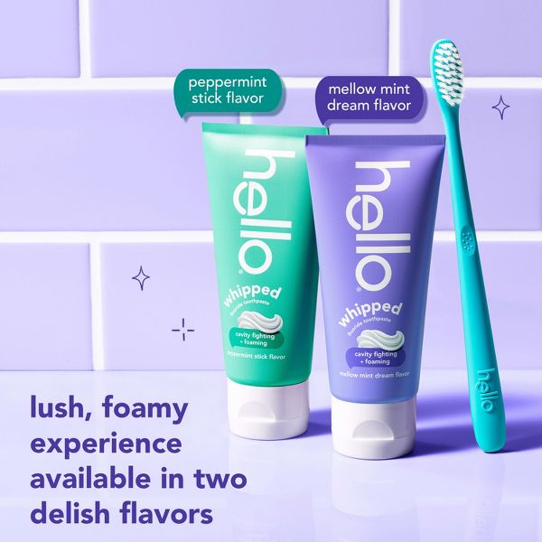 hello Whipped Minty Foam Fluoride Toothpaste - Mellow Mint Dream - 4oz