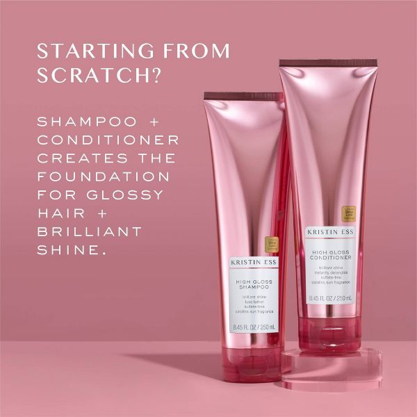 High Gloss Shampoo for Shiny Hair – Hydrating & Color Safe - 8.45 fl oz