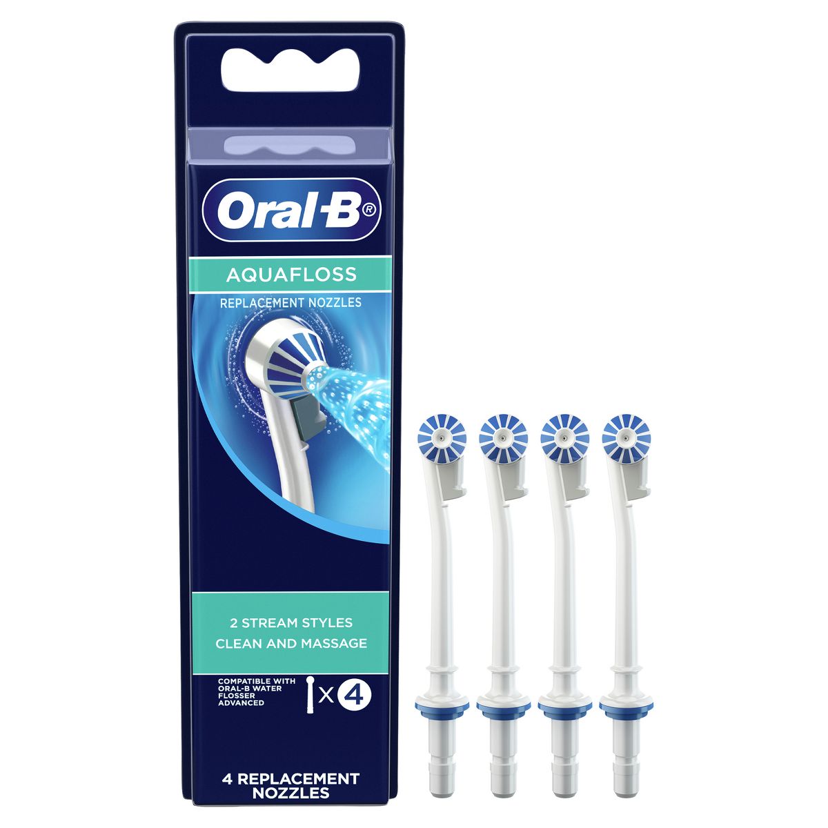 Oral-B Water Flosser Advanced Aquafloss Nozzle - 4ct