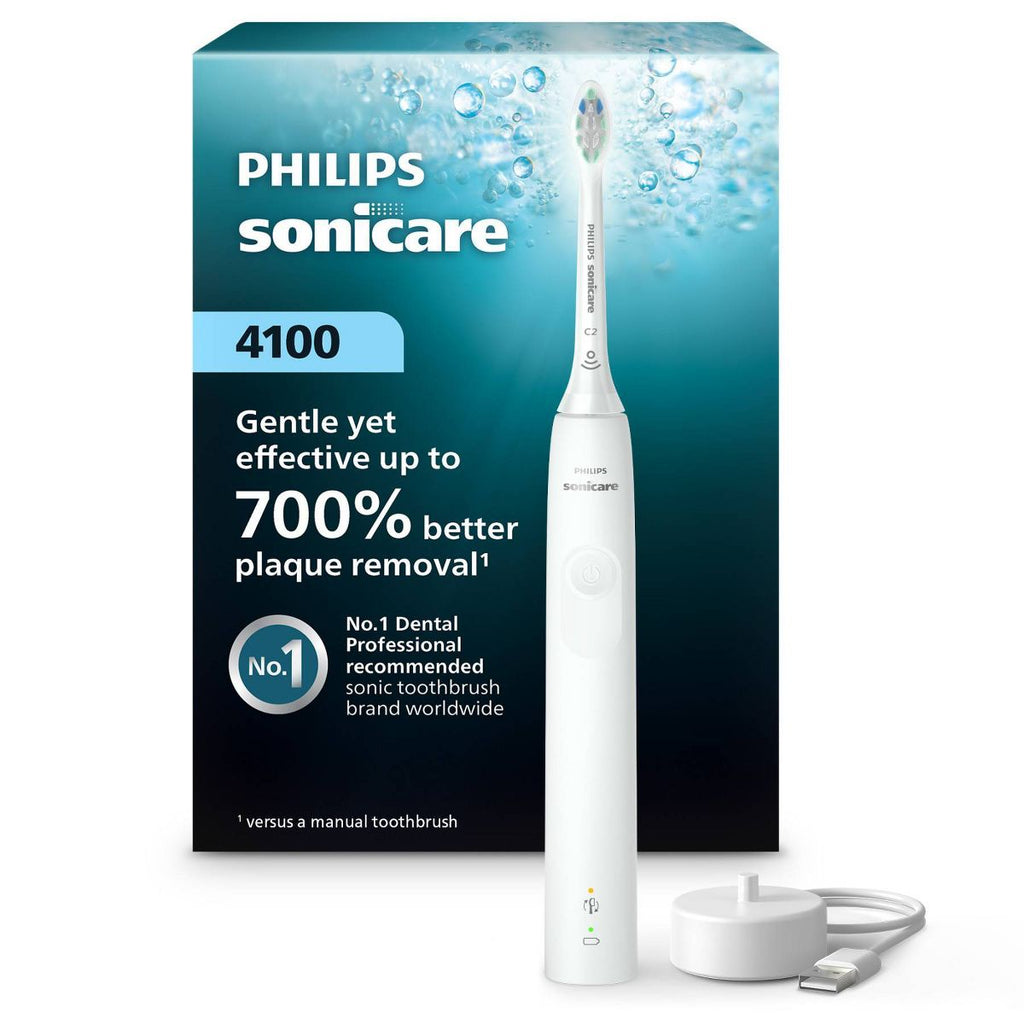 Philips Sonicare 4100 Plaque Control Rechargeable Electric Toothbrush - HX3681/23 - White