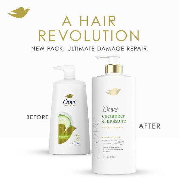 Dove Beauty Cucumber Moisture Hair Conditioner Pump with Bio-Protein Care & Cucumber Extract - 28 fl oz