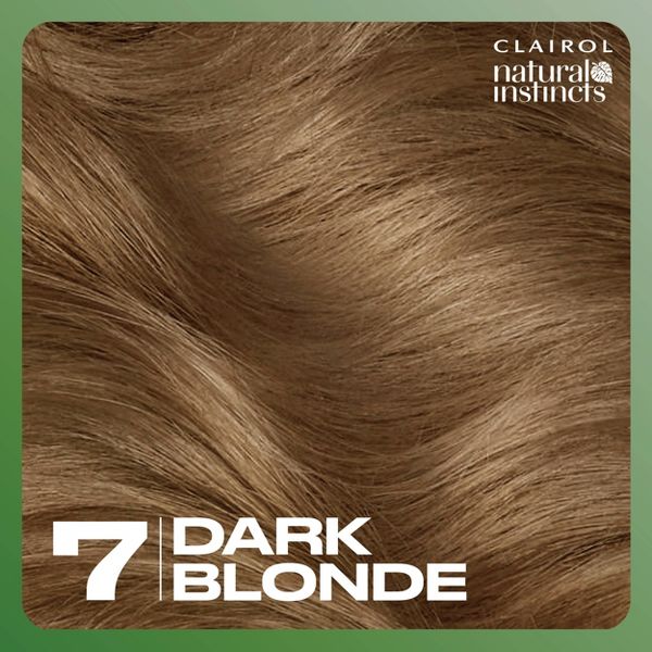 Instincts Clairol Demi-Permanent Hair Color Cream Kit - 7 Dark Blonde, Coastal Dune: Ammonia-Free, Paraben-Free, Vegan, Includes Conditioner