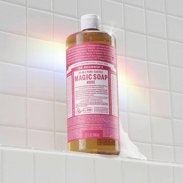 Dr. Bronner's Magic Pure Castile Liquid Soap Bodywash - Rose - 32 fl oz