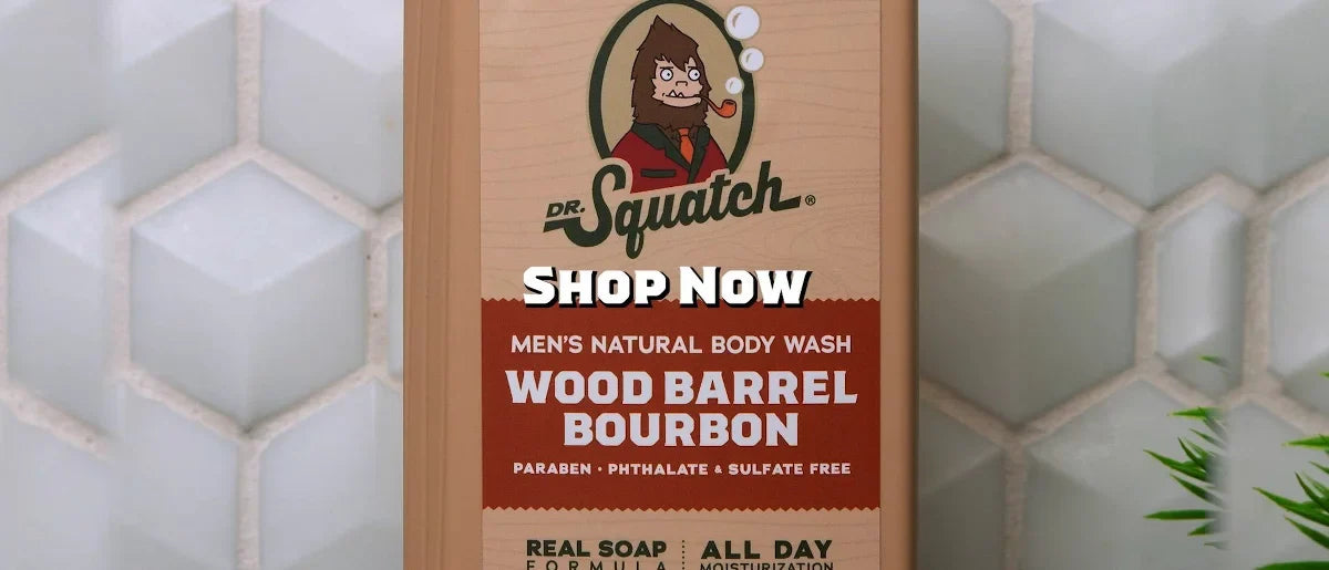 DR. SQUATCH Men's Natural Non-Exfoliating Body Wash - Wood Barrel Bourbon - 14 fl oz