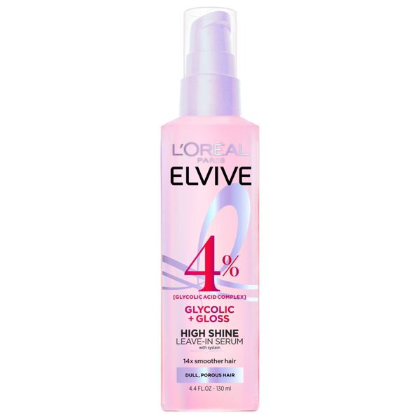 L'Oreal Paris Elvive Glycolic Gloss High Shine Leave-in Hair Serum - 4.4 fl oz