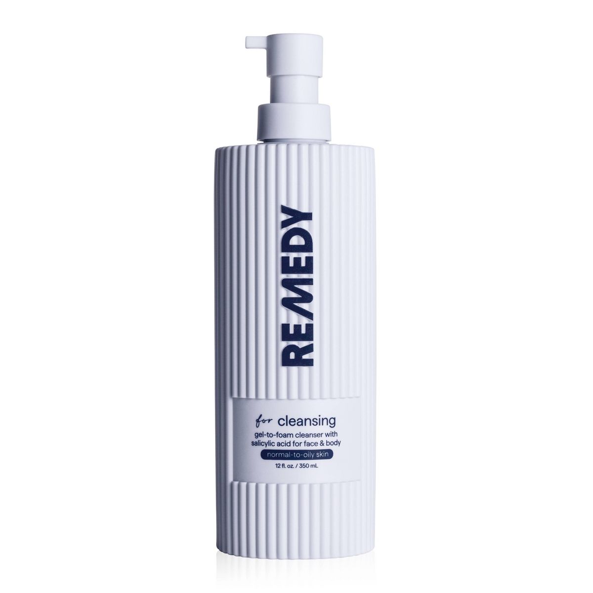 Remedy Skin Gel-to-Foam Gentle Exfoliating Cleanser with Salicylic Acid, Glycerin, Green Tea - 12 fl oz