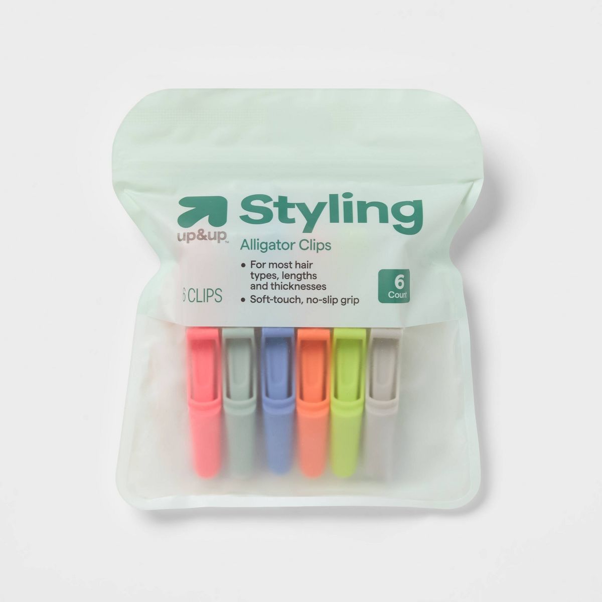 Hair Sectioning Plastic Alligator Clips - 6pc - Assorted colors - up&up™