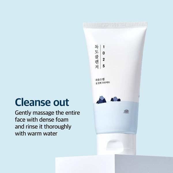 Round Lab 1025 Dokdo Cleanser Korean Skincare for Gentle Cleansing with Low pH for Sensitive Skin - 150ml