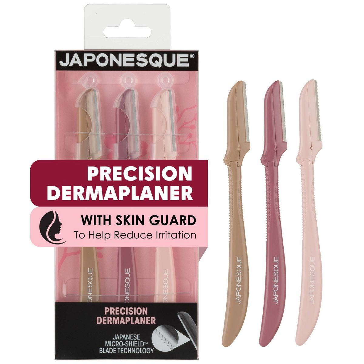JAPONESQUE Precision Dermaplaner Facial Brush Razors - 3ct