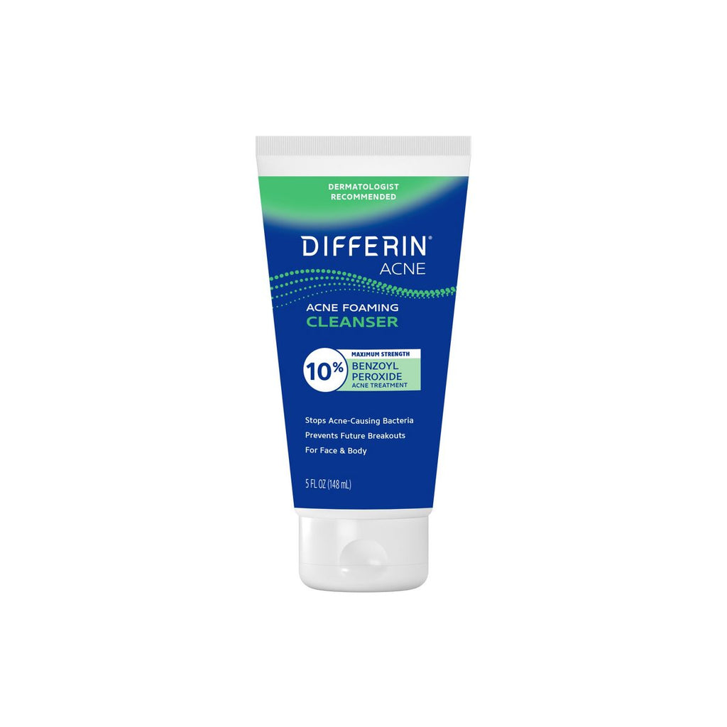 Differin Maximum Strength Foaming Acne Face and Body Wash with 10% Benzoyl Peroxide - 5 fl oz