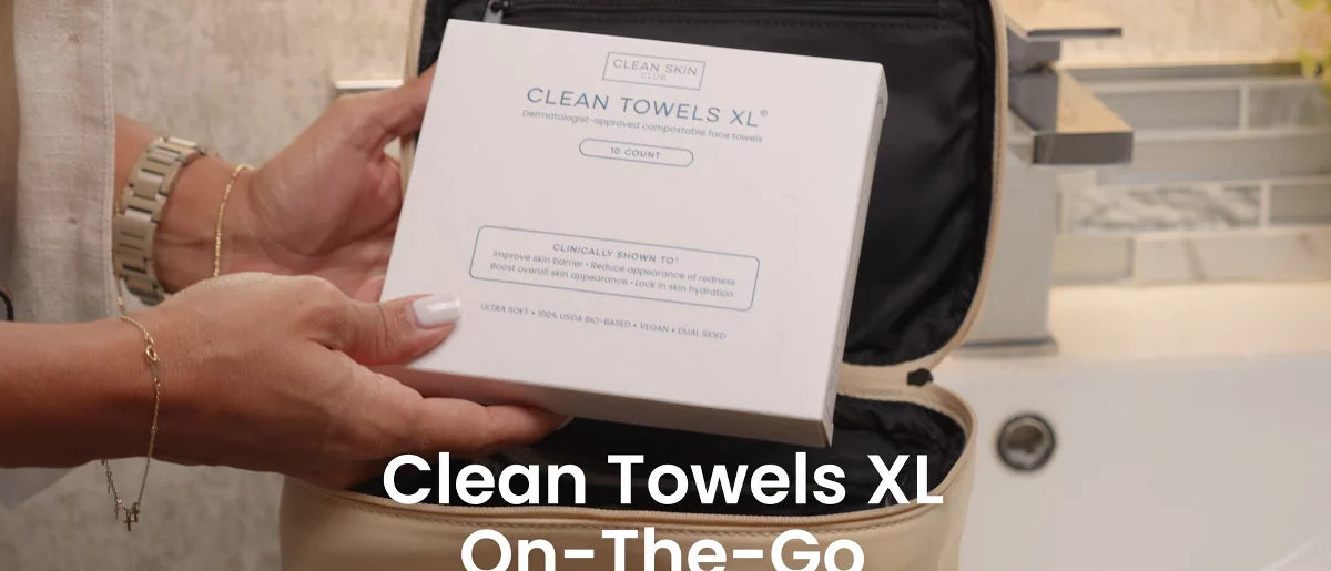 Clean Skin Club Travel Disposable Face Towel for Improved Skin - XL - 10ct
