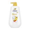 Dove Beauty Glow Body Wash Pump - Mango & Almond Butter 24hr Lotion-Soft Skin - 30.6 fl oz