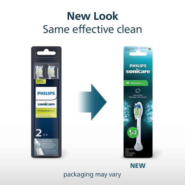 Philips Sonicare W2 Diamond Clean Replacement Brush Heads - White - 2pk