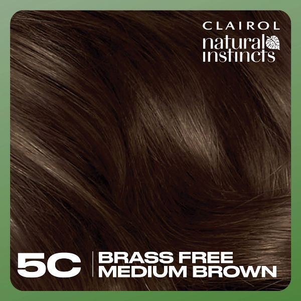 Instincts Clairol Demi Permanent Hair Color Dye Kit Brass Free - 5C Medium Brown, Peppercorn: Ammonia-Free, Contains Vitamin E, Vegan