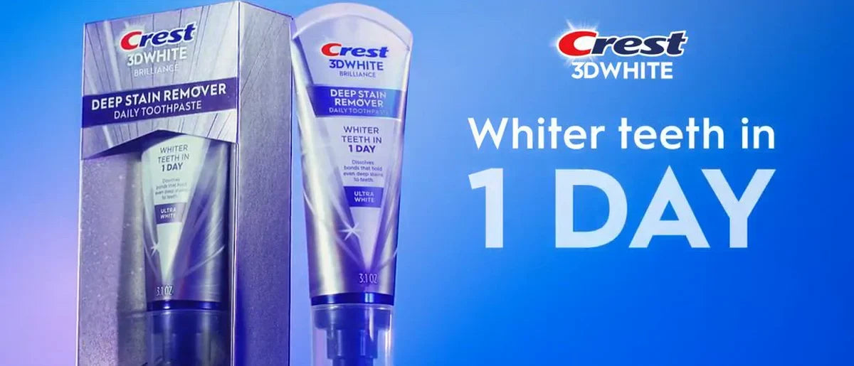 Crest 3D White Deep Stain Remover Daily Toothpaste - Dazzling Mint - 2.1oz