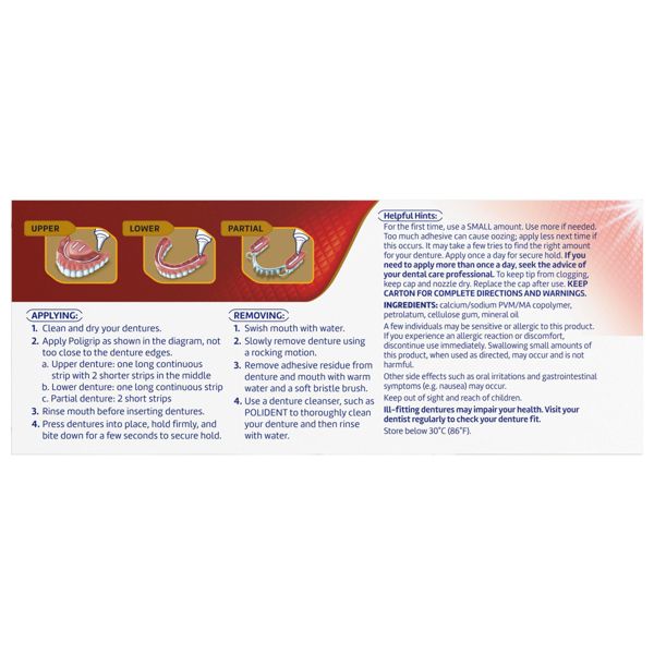 Poligrip Denture Power Hold and Seal - 2.2oz/2pk