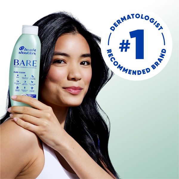 Head & Shoulders Bare Anti Dandruff Pure Clean Shampoo, Sulfate Free - 13.5 fl oz