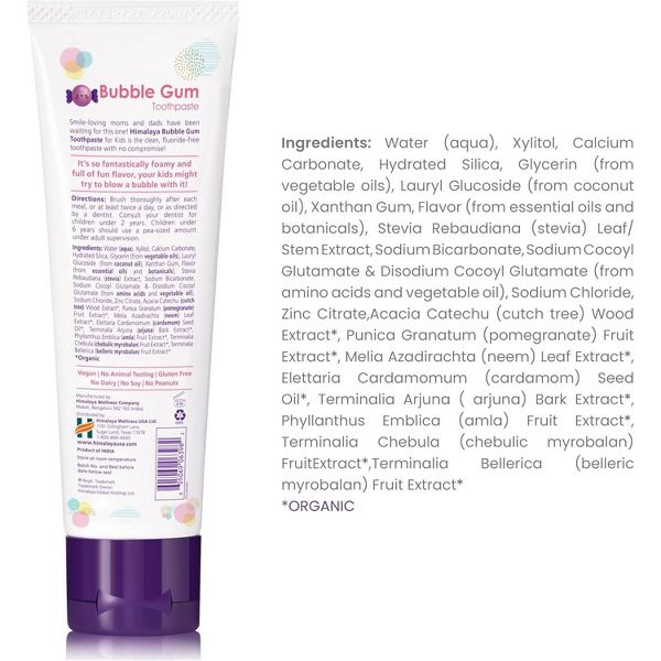 Himalaya Botanique Kids Toothpaste, Bubble Gum Flavor 4 oz