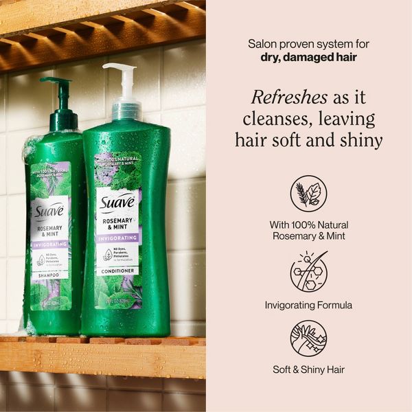 Suave Invigorating Pump Shampoo Rosemary & Mint - 28 fl oz