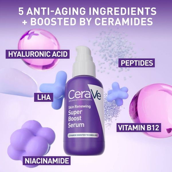 CeraVe Skin Renewing Super Boost Serum with 3 Essential Ceramides - 1.7 fl oz
