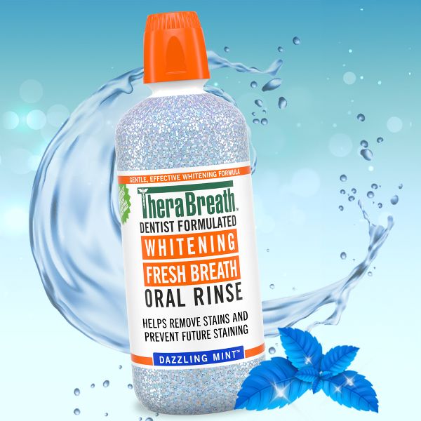 TheraBreath Whitening Mouthwash - Dazzling Mint - 16 fl oz