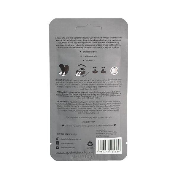 Que Bella Firming Charcoal Eye Masks - 3ct