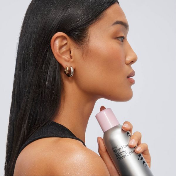 Eva NYC Kweeen Silver Hair & Body Glitter Spray - 4.9oz