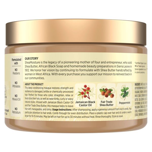 SheaMoisture Jamaican Black Castor Oil Strengthen & Restore Hair Mask - 11.5oz