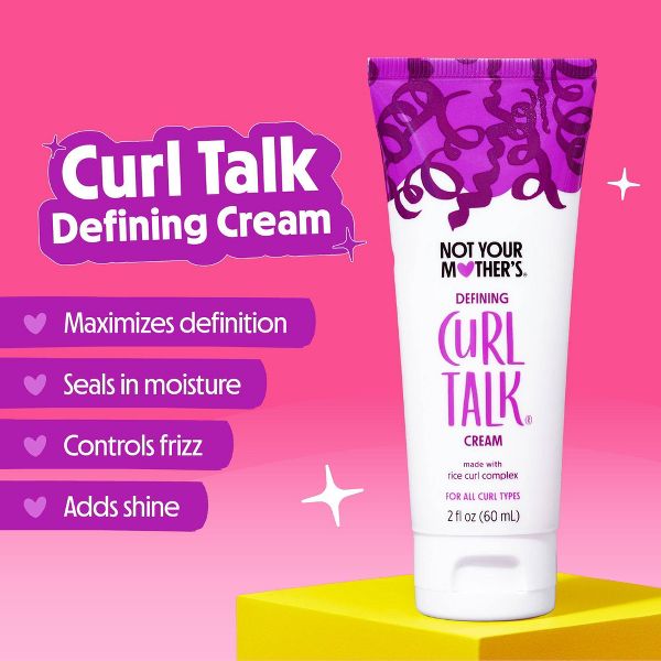 Not Your Mother's Curl Talk Defining Cream - 9.7 fl oz: Paraben-Free, Sulfate-Free, Moisturizing, Suitable for All Hair Types