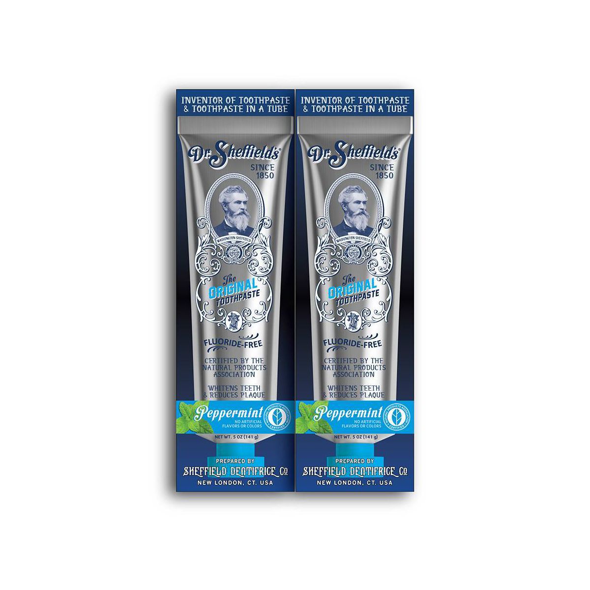 Dr. Sheffield's Certified Natural Toothpaste - Peppermint - 5oz/2pk