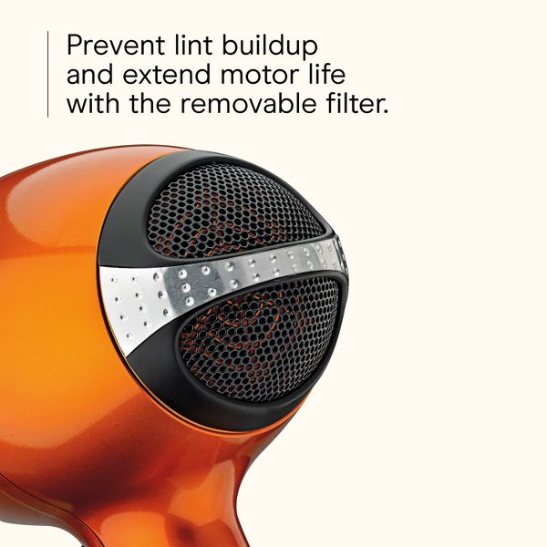 INFINITI PRO CONAIR Orange Quick Styling Salon Hair Dryer - AC Motor, 1875 Watts